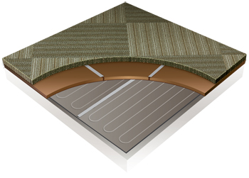 Vinyl and Carpet Tile Floor Heating