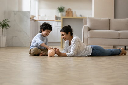 warm vinyl flooring with electric radiant floor heating system in modern living space