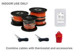 Collection of full system for Electric Radiant Heating Cable for concrete slabs and floors