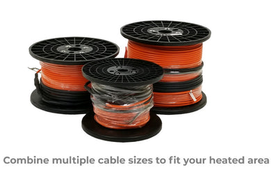 Multiple sizes of Electric Radiant Heating Cable for concrete slabs and floors