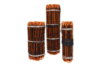 Variety of different sized ThermoSlab Electric Radiant Heat Mat  for basements, garages and other concrete poured applications 
