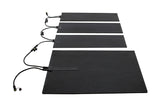 Rubber Mats for heating outdoor surfaces and steps to melt and remove ice and snow