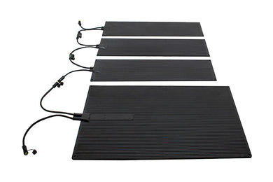 Rubber Mats for heating outdoor surfaces and steps to melt and remove ice and snow