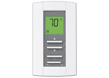 Manual thermostat for controlling electric radiant floor heating cables and mats