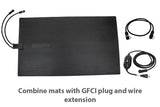 Complete rubber mat system for snow and ice melt on driveways, walkways and stairs