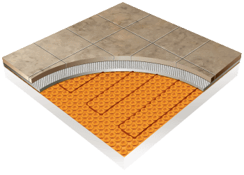 Ditra Heat Membrane With Tile Floor Heating System